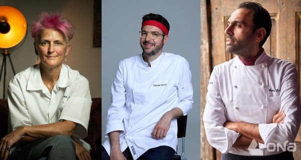 (왼쪽부터)크리스티나 바워만, 파브리치오 페라리, 피에트로 파리시 셰프 .(제공=주한 이탈리아 대사관)©열린뉴스통신ONA