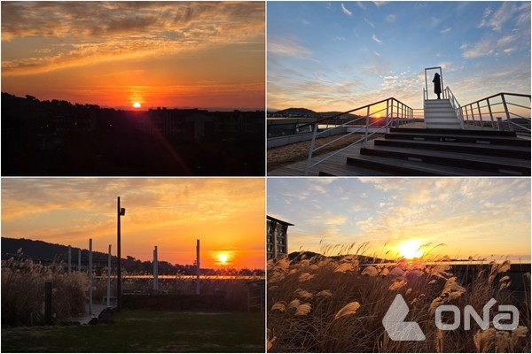 랜딩관 전망대에서 바라본 일출 풍경.©열린뉴스통신ONA