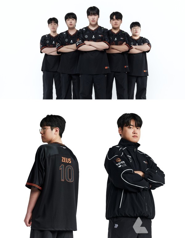 2026 한화생명e스포츠 신규 유니폼 (위)단체사진, (아래)신규 유니폼과 재킷 착장컷.(제공=2026 한화생명e스포츠)©열린뉴스통신ONA