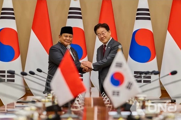 프라보워 수비안토 인도네시아 대통령, 이재명 대통령(사진=청와대)©열린뉴스통신ONA