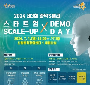 관악구,'제3회 관악S밸리 스케일 업 X 데모데이' 개최, 벤처·창업기업 자금 ... - 뉴스 썸네일 이미지